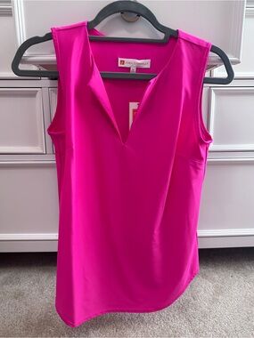 Jude Connally Sleeveless V-Neck Ali top - Hot Spring Pink